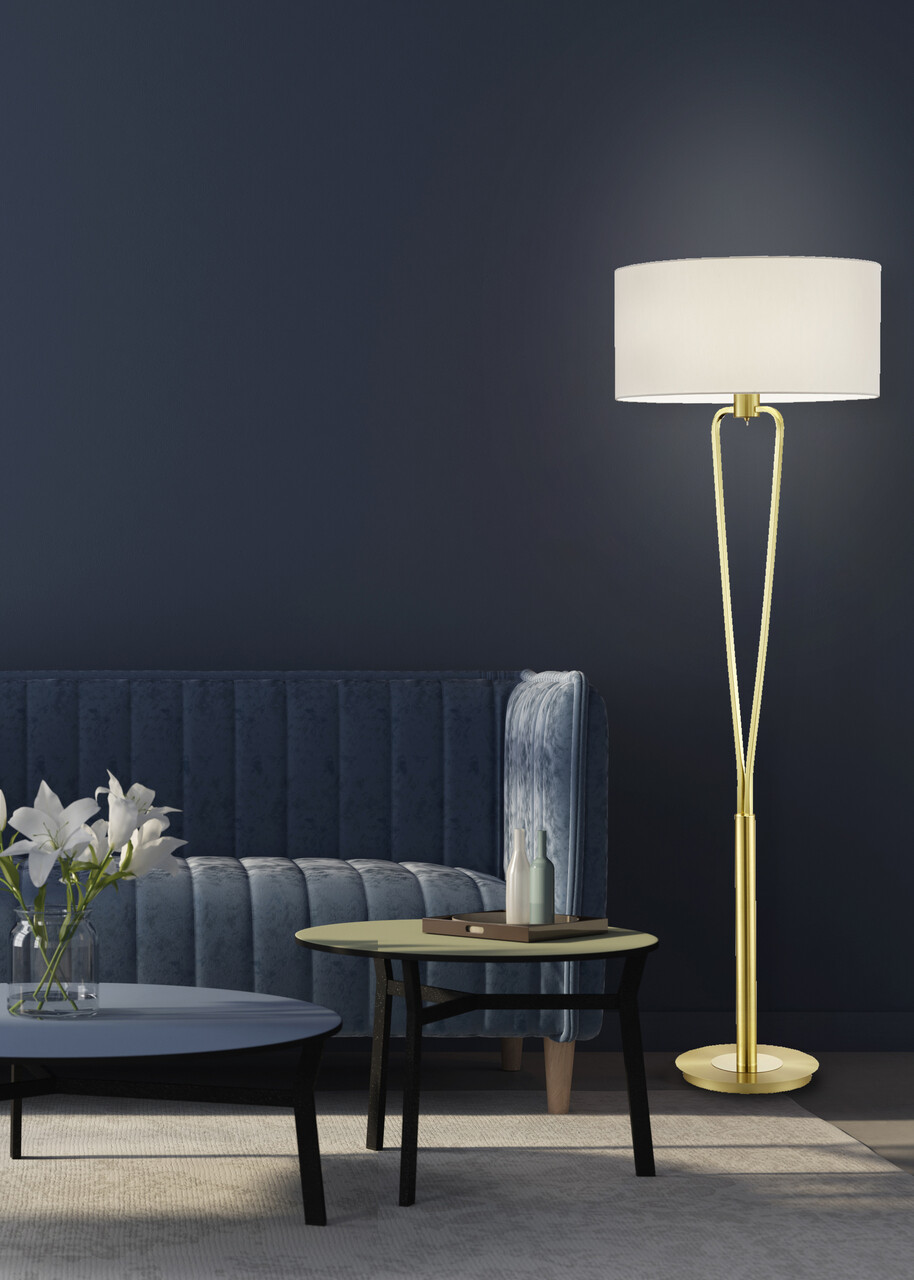 Lampadar Paris II, TRIO, 50x160 cm, 60W, 1x E27, metal, bronz mat - imagine 3
